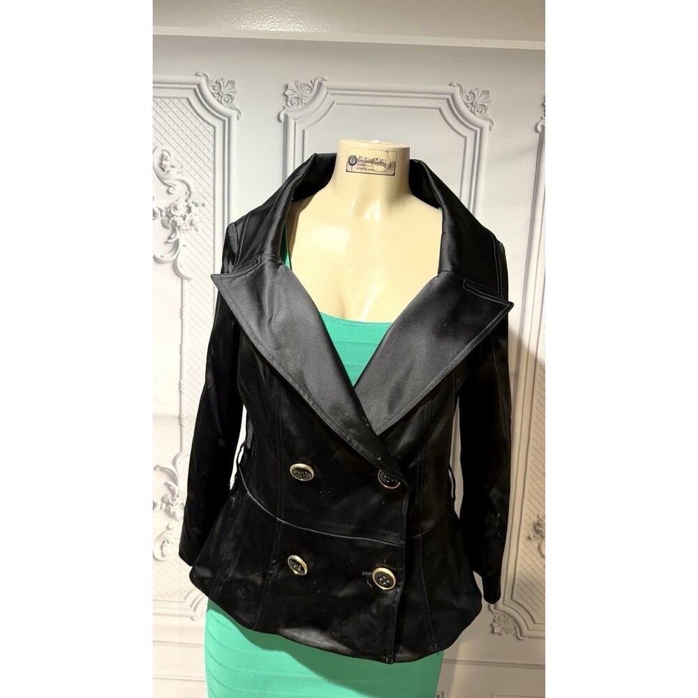 VINTAGE CACHE BLACK SATIN JACKET